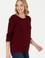 Kadın Bordo Bisiklet Yaka Kazak
