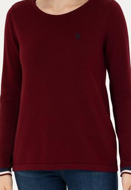 Kadın Bordo Bisiklet Yaka Kazak - 50277262022