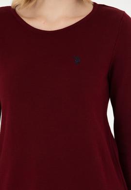 Kadın Bordo Bisiklet Yaka Kazak - 50277262022