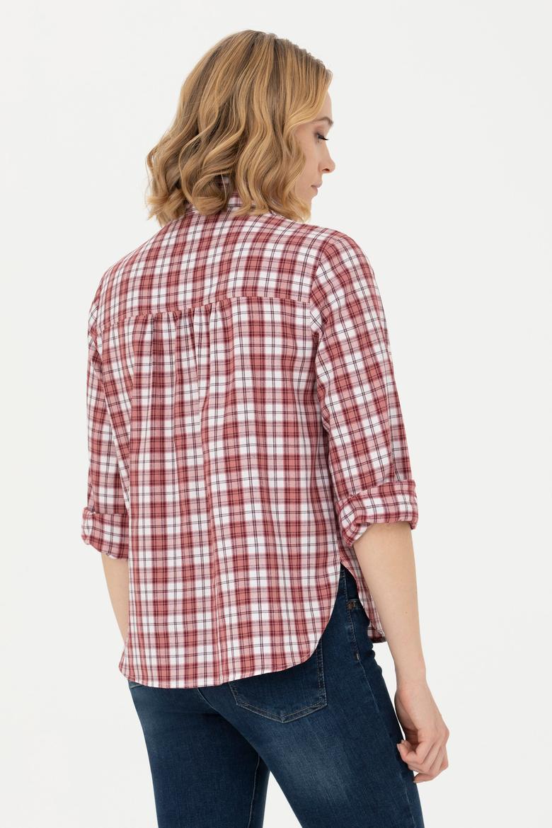 Kadın Pembe Uzun Kollu Gömlek - 50279868002