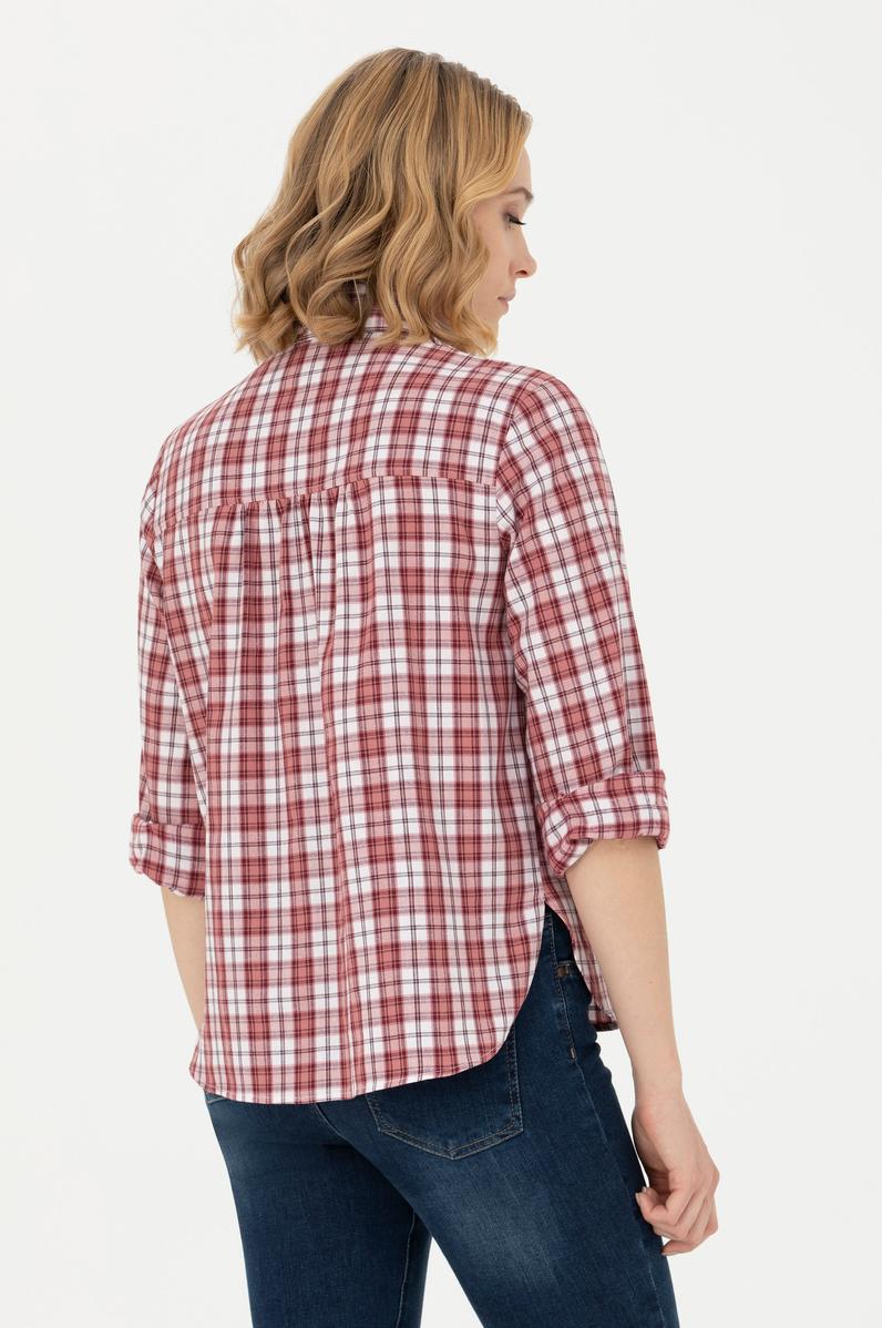 Kadın Pembe Uzun Kollu Gömlek