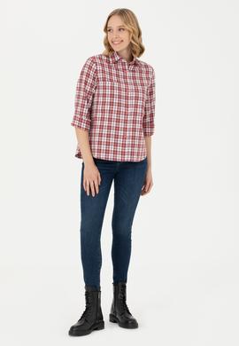 Kadın Pembe Uzun Kollu Gömlek - 50279868002