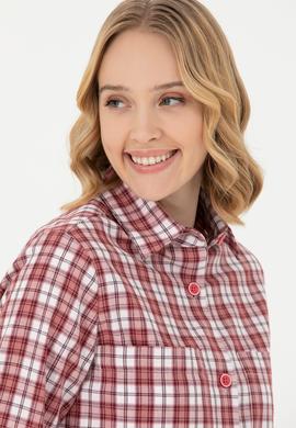 Kadın Pembe Uzun Kollu Gömlek - 50279868002