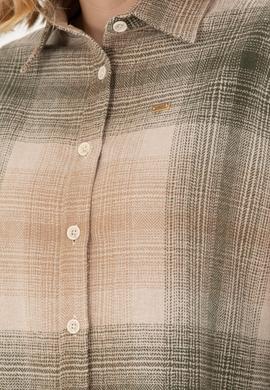 Kadın Haki Uzun Kollu Gömlek - 50277631029