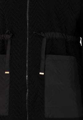 Kadın Siyah Fermuarlı Örme Hırka - 50276579008