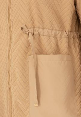 Kadın Kum Fermuarlı Örme Hırka - 50276579020