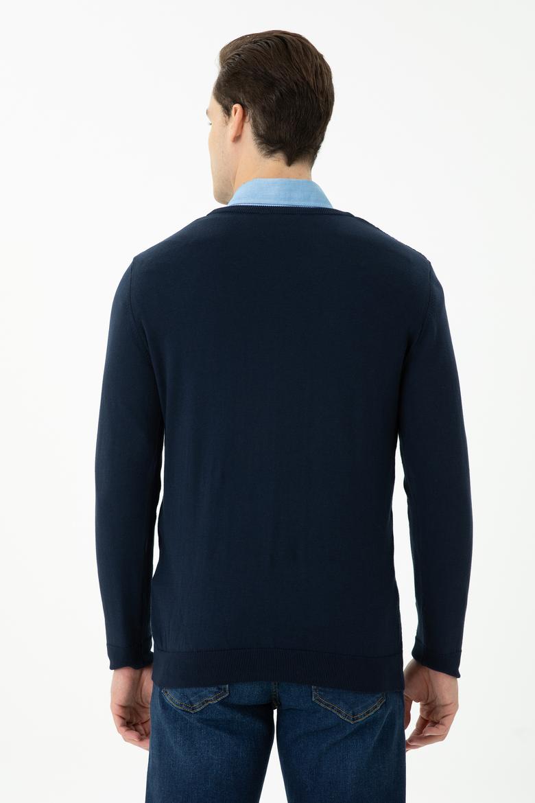 Erkek Lacivert Basic Kazak - 50268937003