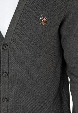 Erkek Antrasit Melanj Basic Triko Hırka - 50268939033