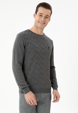 Erkek Antrasit Basic Kazak - 50269001074