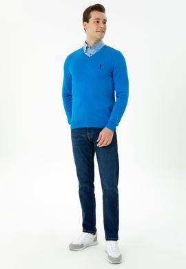 Erkek Kobalt Mavi Basic Kazak - 50269002060