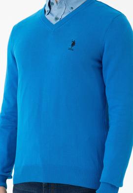 Erkek Kobalt Mavi Basic Kazak - 50269002060