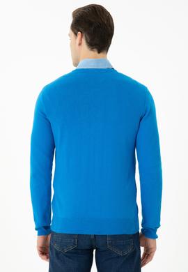 Erkek Kobalt Mavi Basic Kazak - 50269002060