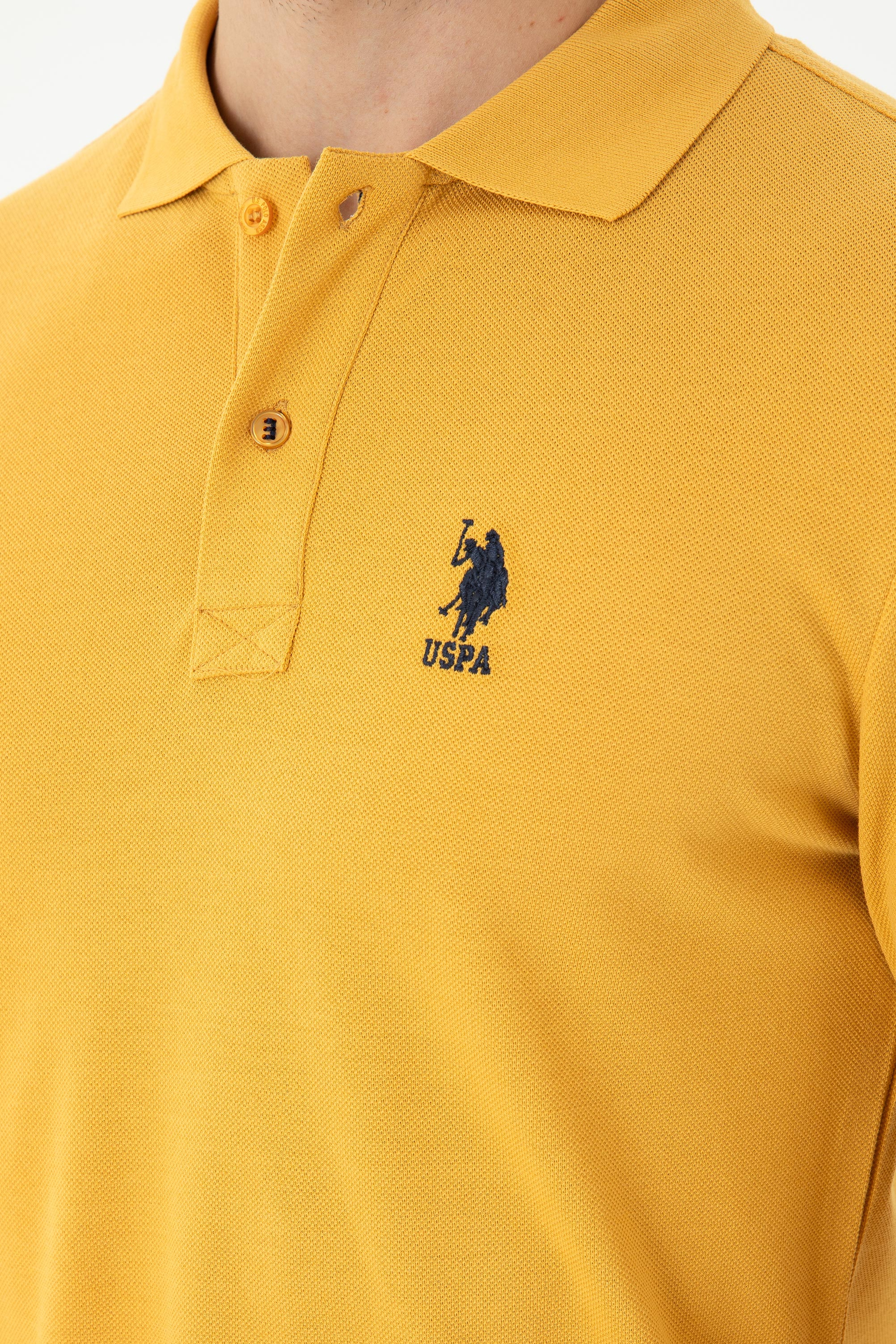 Erkek Hardal Basic Sweatshirt - Image 7