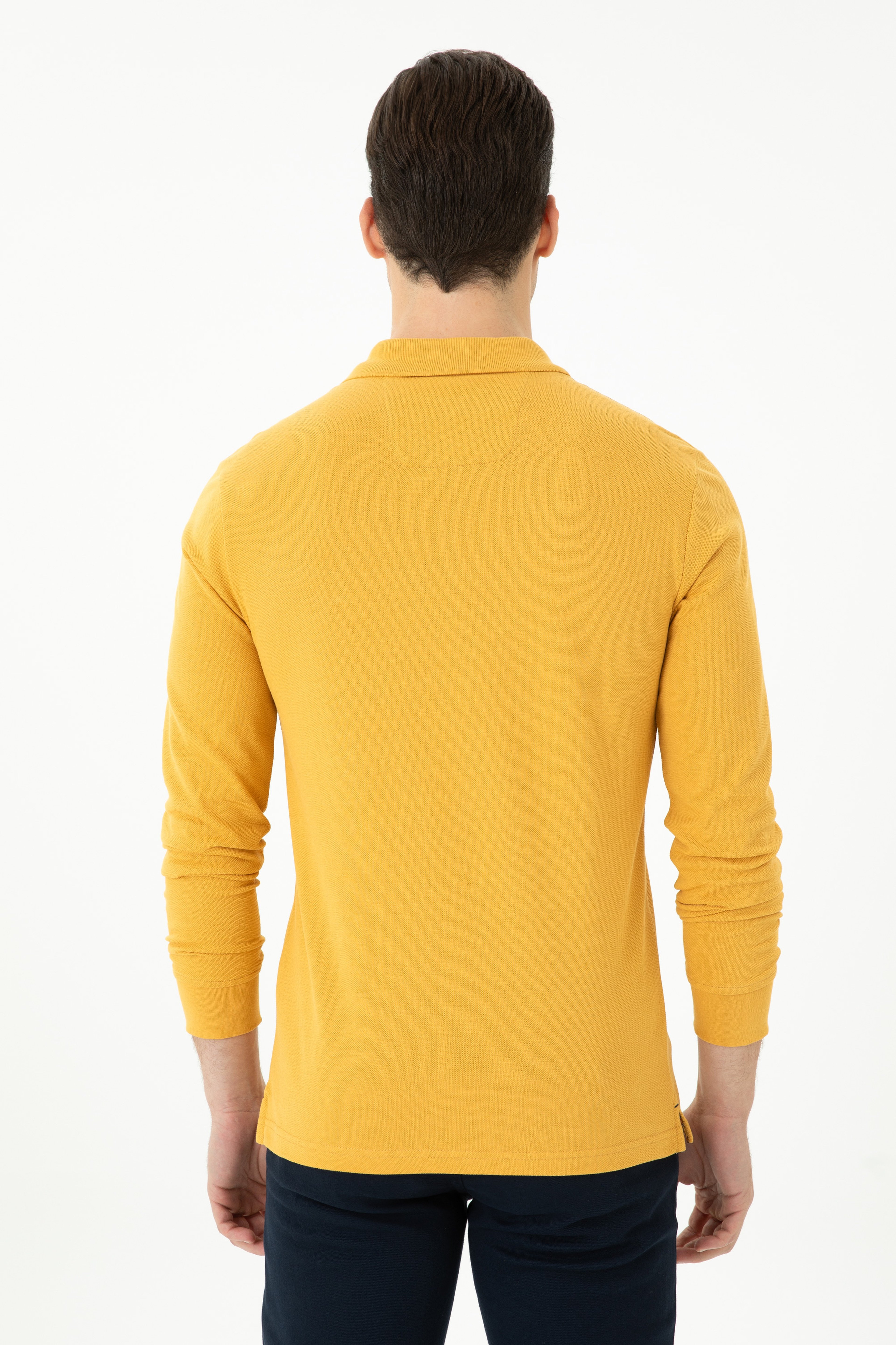 Erkek Hardal Basic Sweatshirt