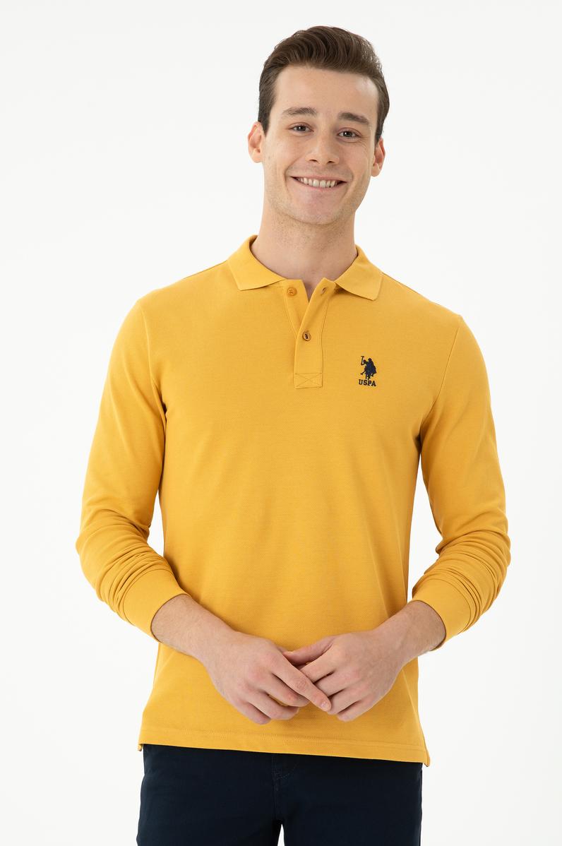 Erkek Hardal Basic Sweatshirt