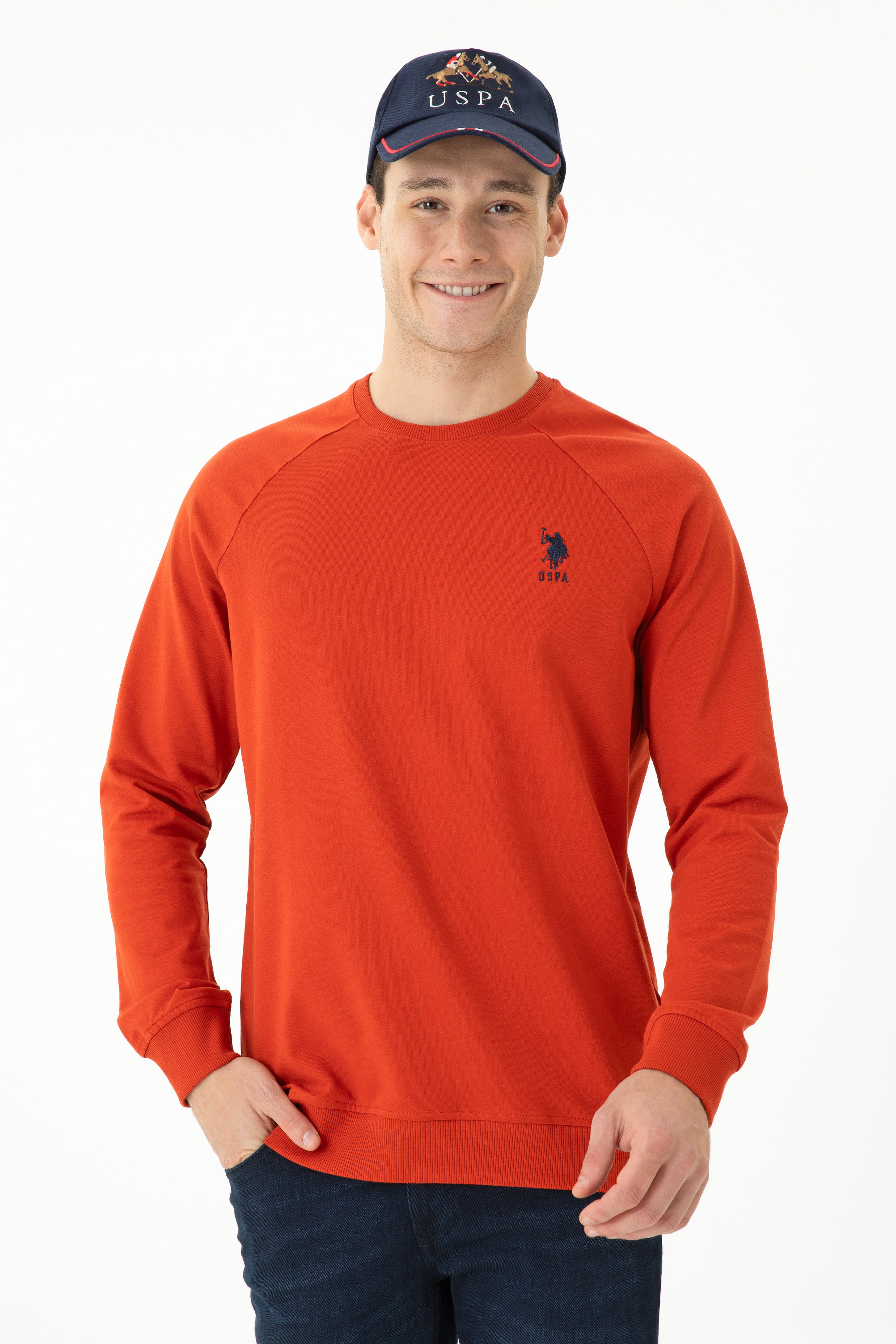 Erkek Kiremit Basic Sweatshirt