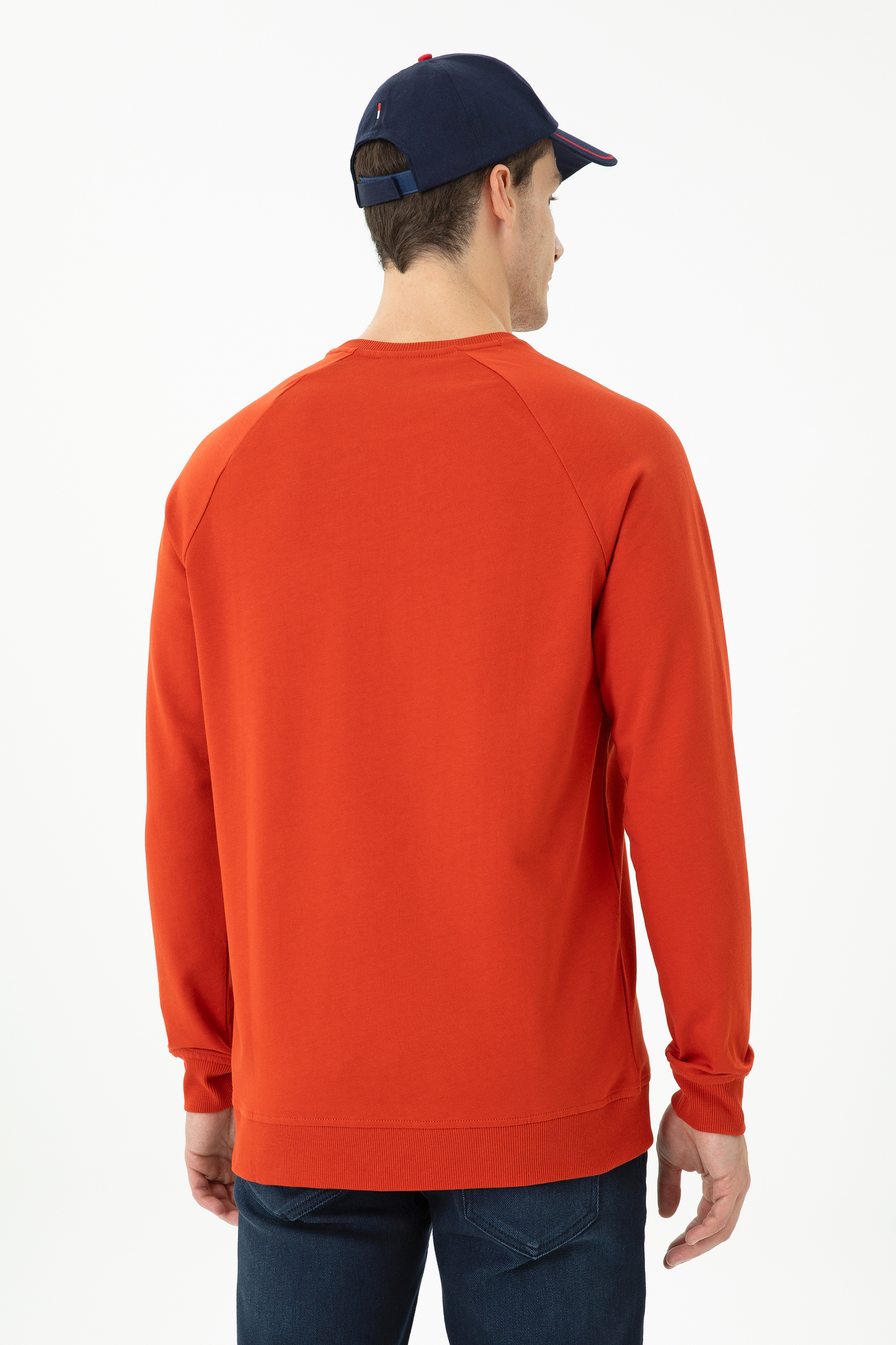 Erkek Kiremit Basic Sweatshirt - Image 5