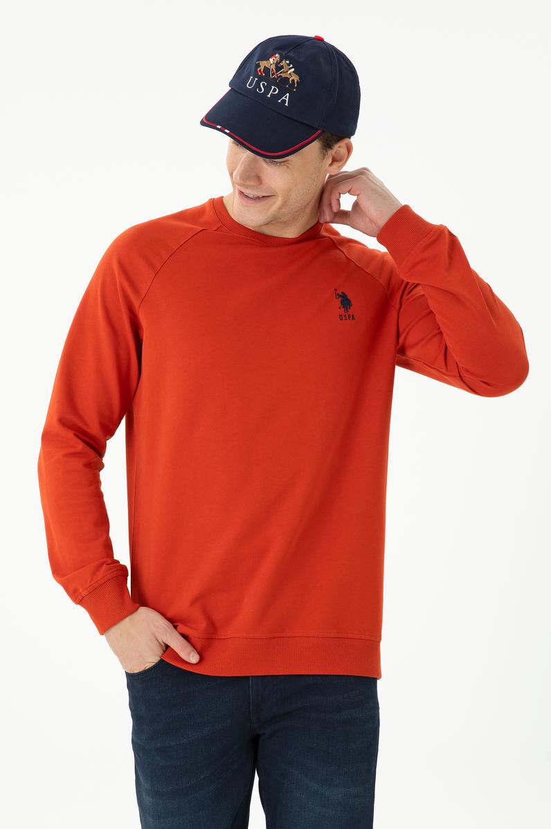 Erkek Kiremit Basic Sweatshirt