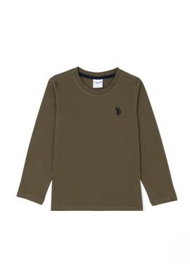 Erkek Çocuk Haki Basic Sweatshirt - 50269423058