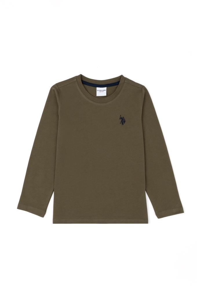 Erkek Çocuk Haki Basic Sweatshirt