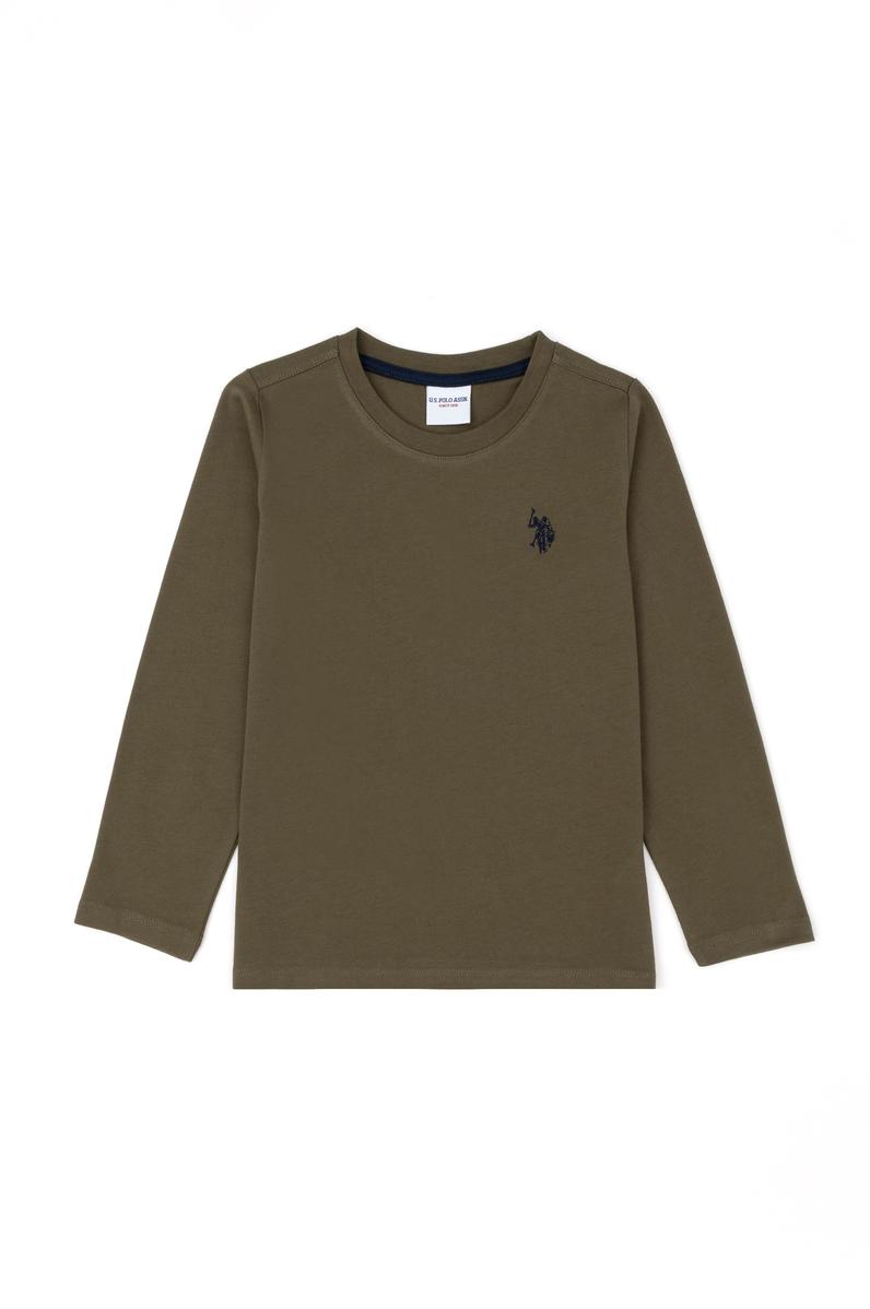 Erkek Çocuk Haki Basic Sweatshirt