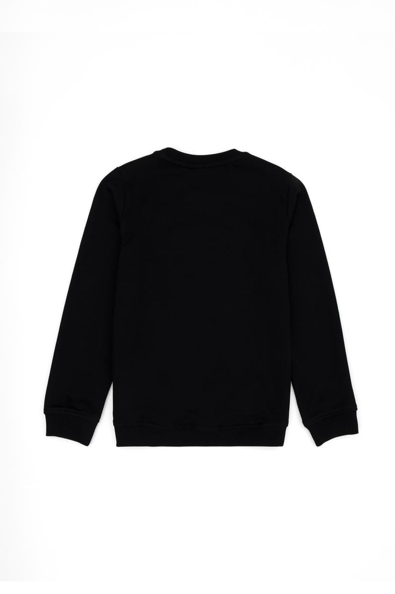 Erkek Çocuk Siyah Basic Sweatshirt
