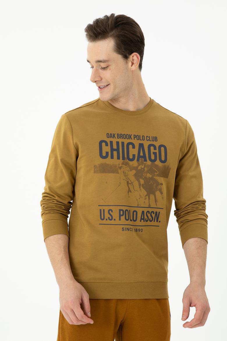 Erkek Açık Haki Sweatshirt - 50270804054