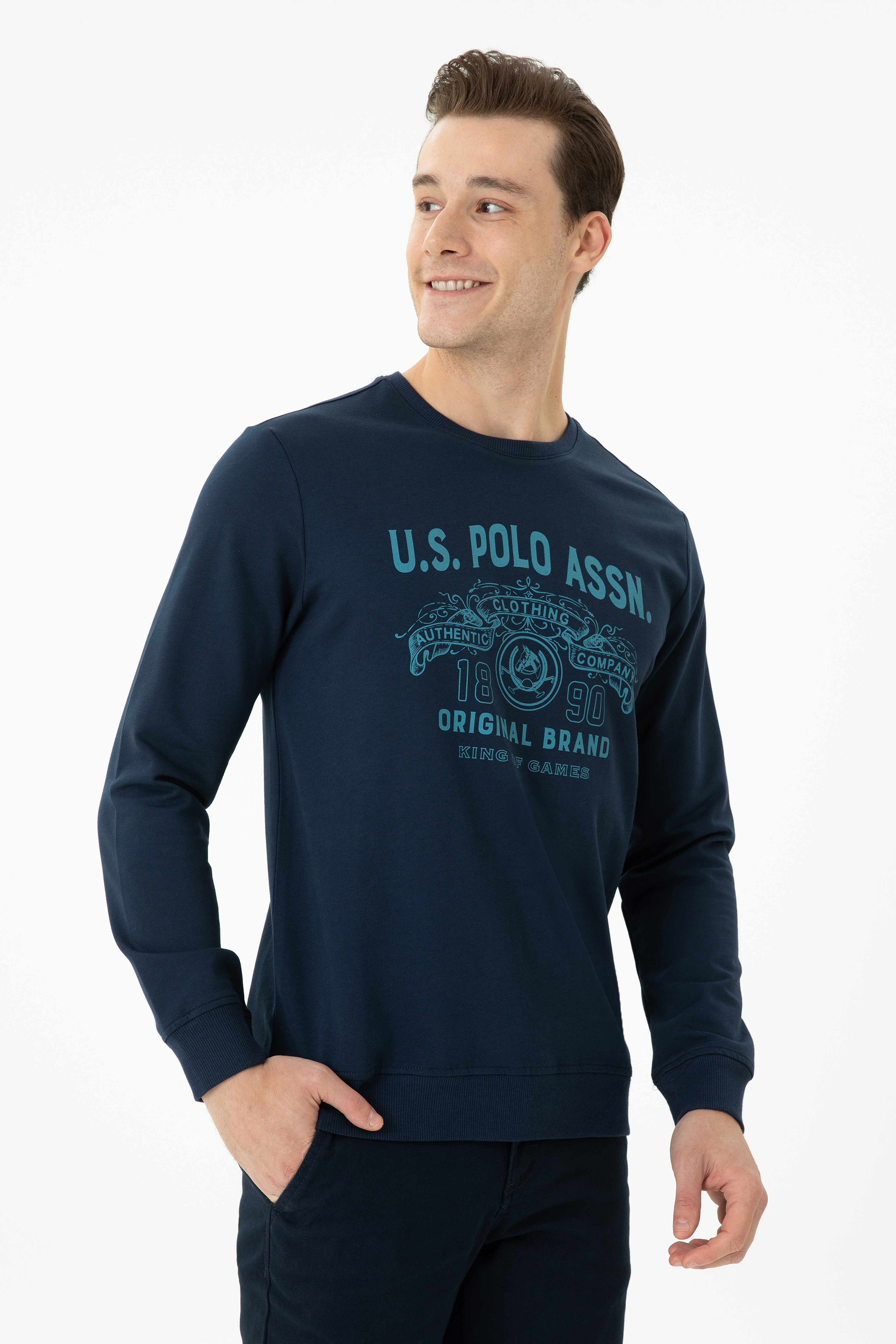 Erkek Lacivert Sweatshirt - Image 1