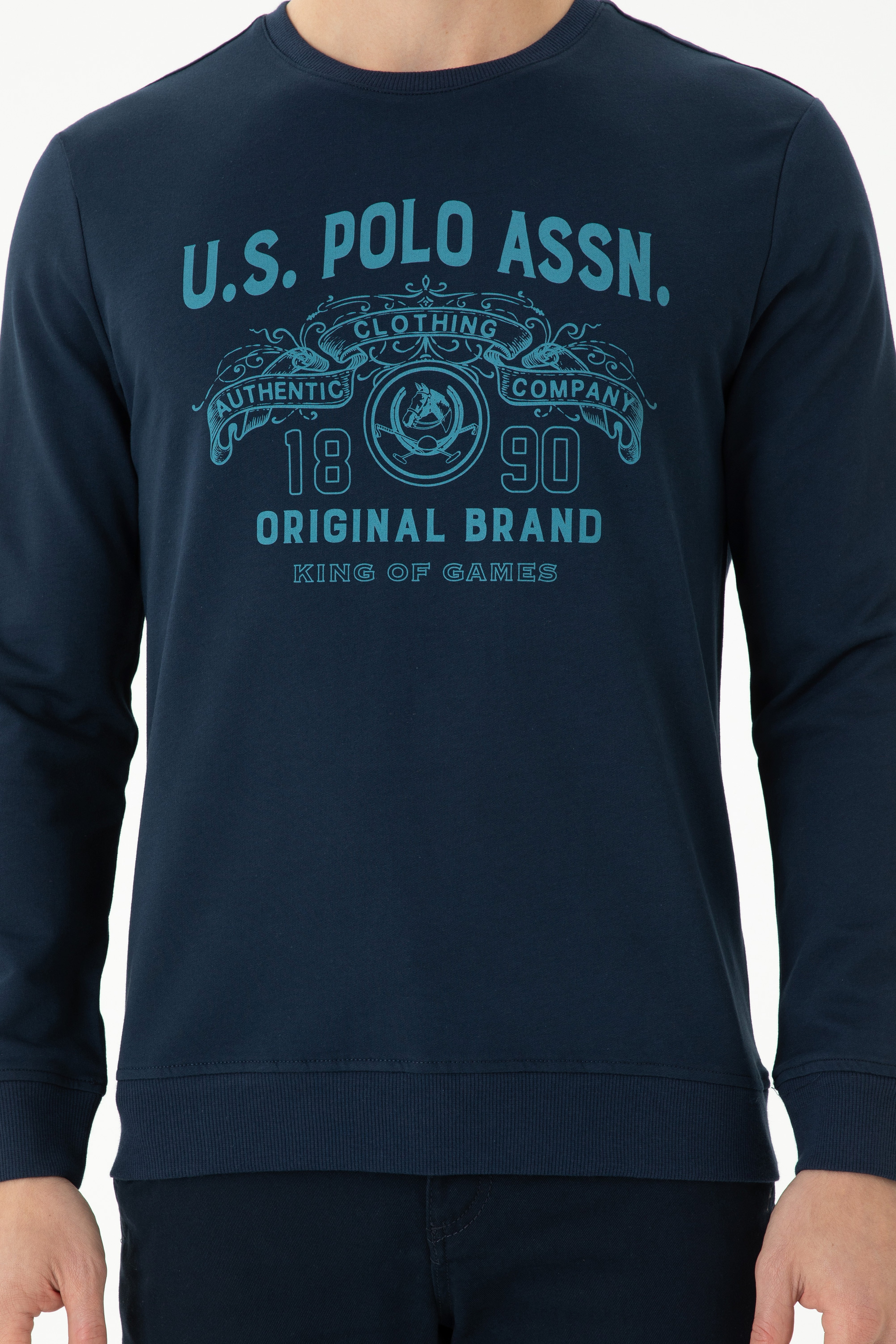 Erkek Lacivert Sweatshirt - Image 6