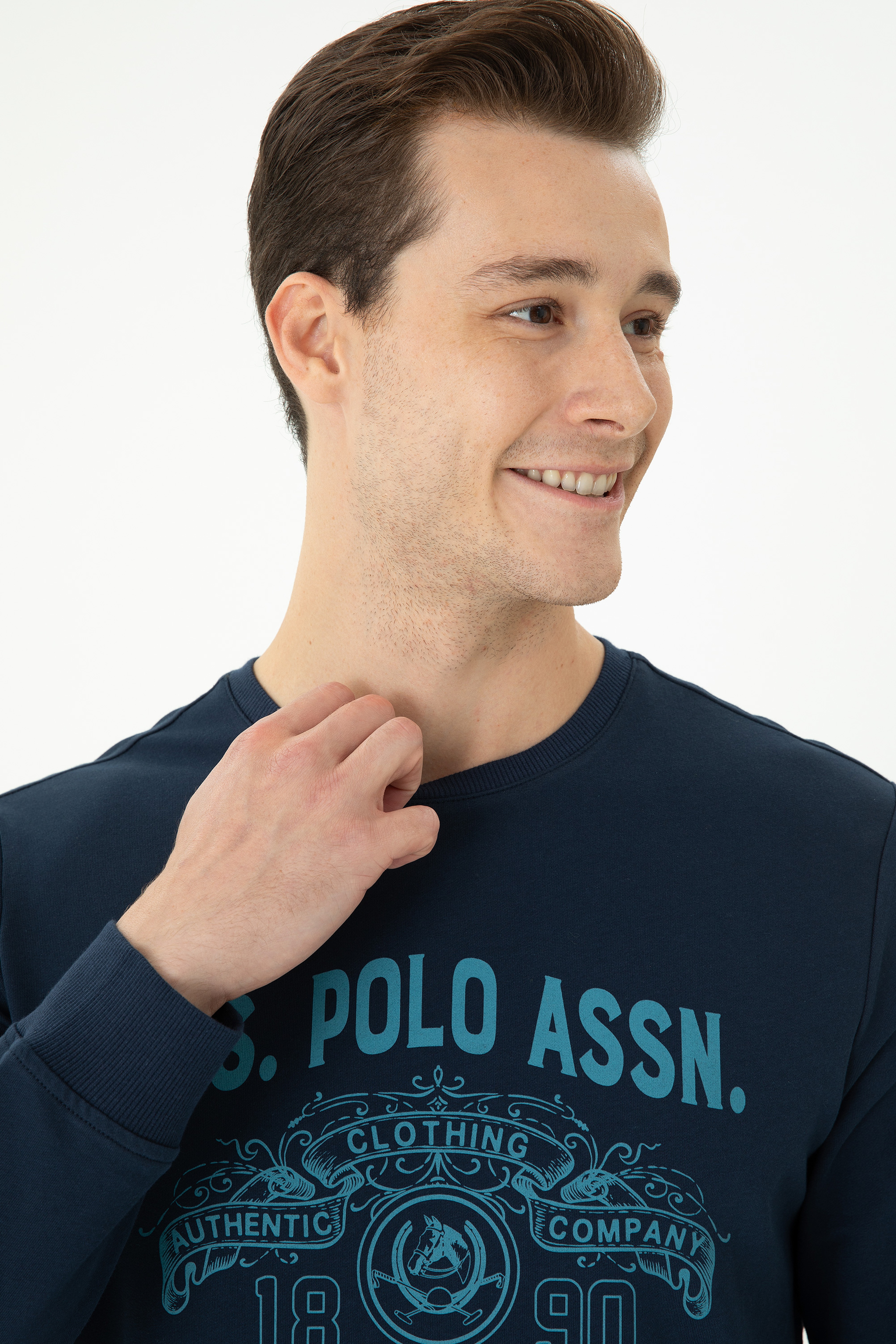 Erkek Lacivert Sweatshirt - Image 2