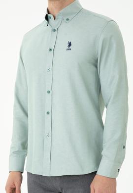 Erkek Mint Uzun Kollu Basic Gömlek - 50271274085