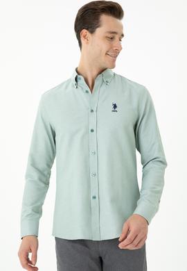 Erkek Mint Uzun Kollu Basic Gömlek - 50271274085