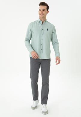 Erkek Mint Uzun Kollu Basic Gömlek - 50271274085
