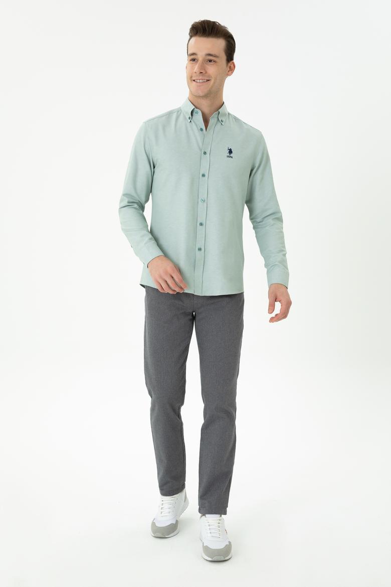 Erkek Mint Uzun Kollu Basic Gömlek - 50271274085