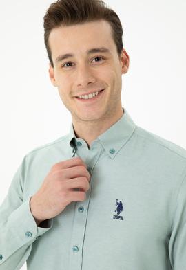 Erkek Mint Uzun Kollu Basic Gömlek - 50271274085