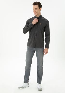 Erkek Antrasit Uzun Kollu Basic Gömlek - 50271275024