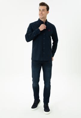 Erkek Lacivert Uzun Kollu Basic Gömlek - 50271278023
