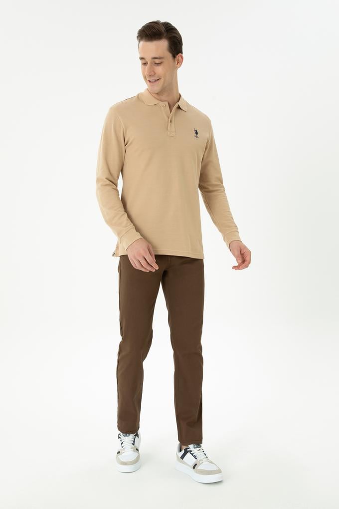 Erkek Slim Fit Coconut Kanvas Pantolon