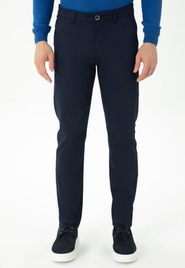 Erkek Slim Fit Lacivert Kanvas / Chino Pantolon - 50271430187