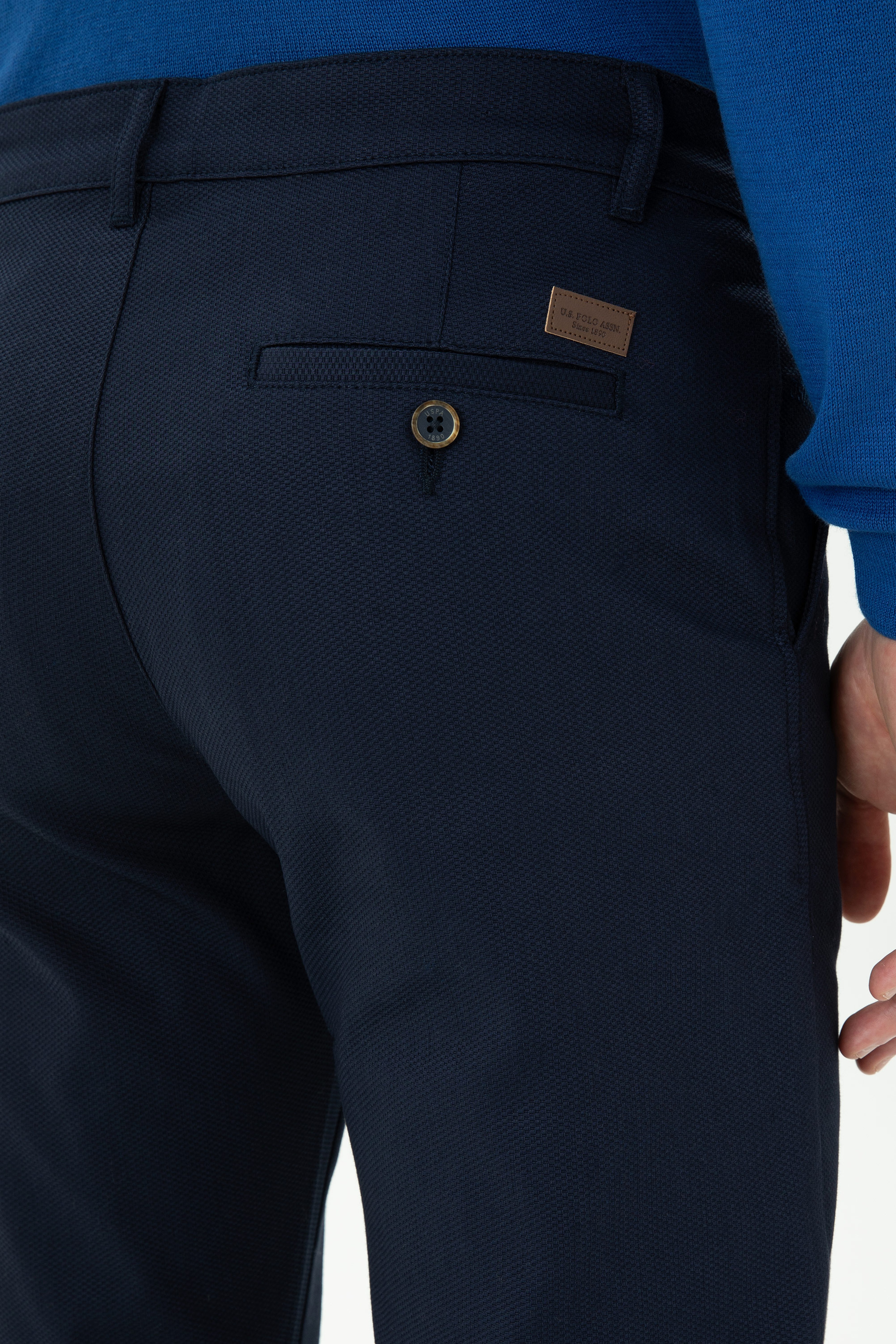 Erkek Slim Fit Lacivert Kanvas / Chino Pantolon - Image 7