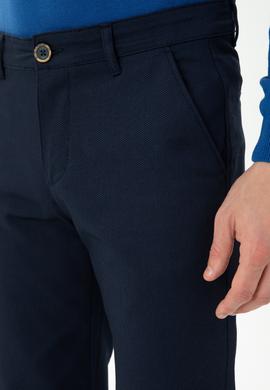 Erkek Slim Fit Lacivert Kanvas / Chino Pantolon - 50271430187