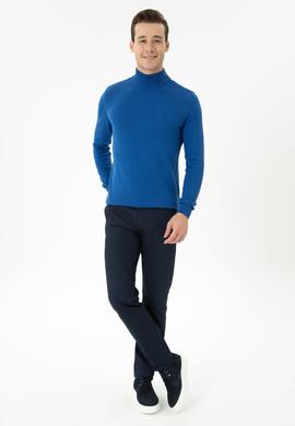 Erkek Slim Fit Lacivert Kanvas / Chino Pantolon - 50271430187