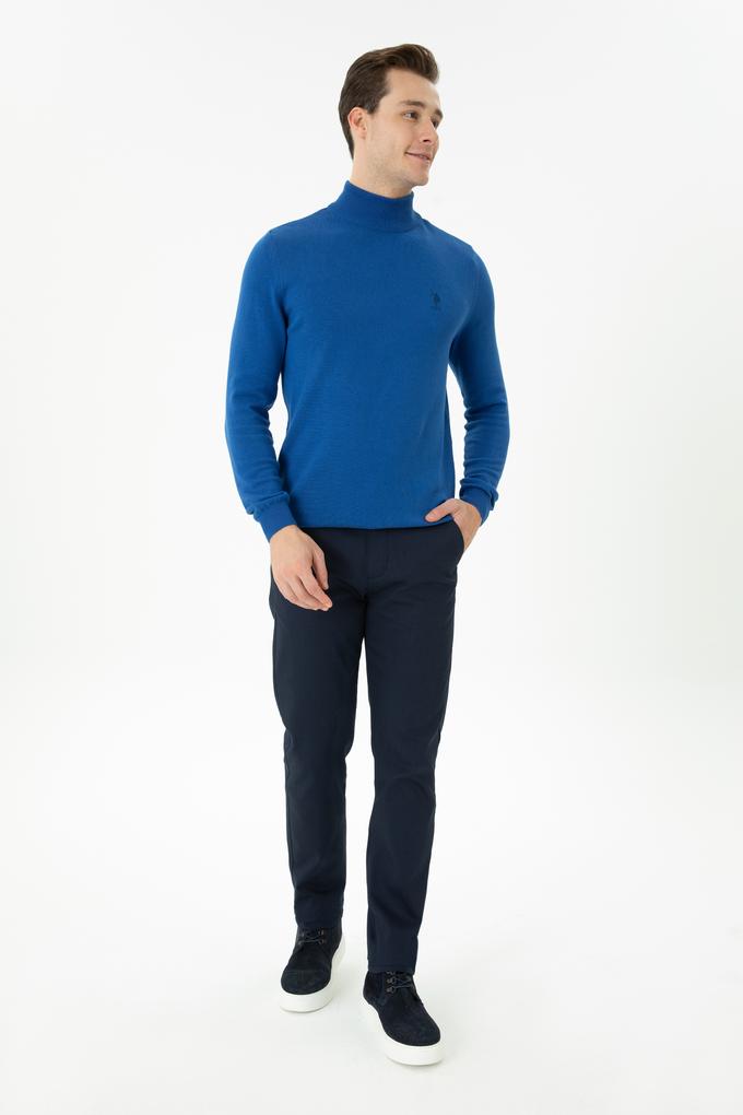 Erkek Slim Fit Lacivert Kanvas / Chino Pantolon