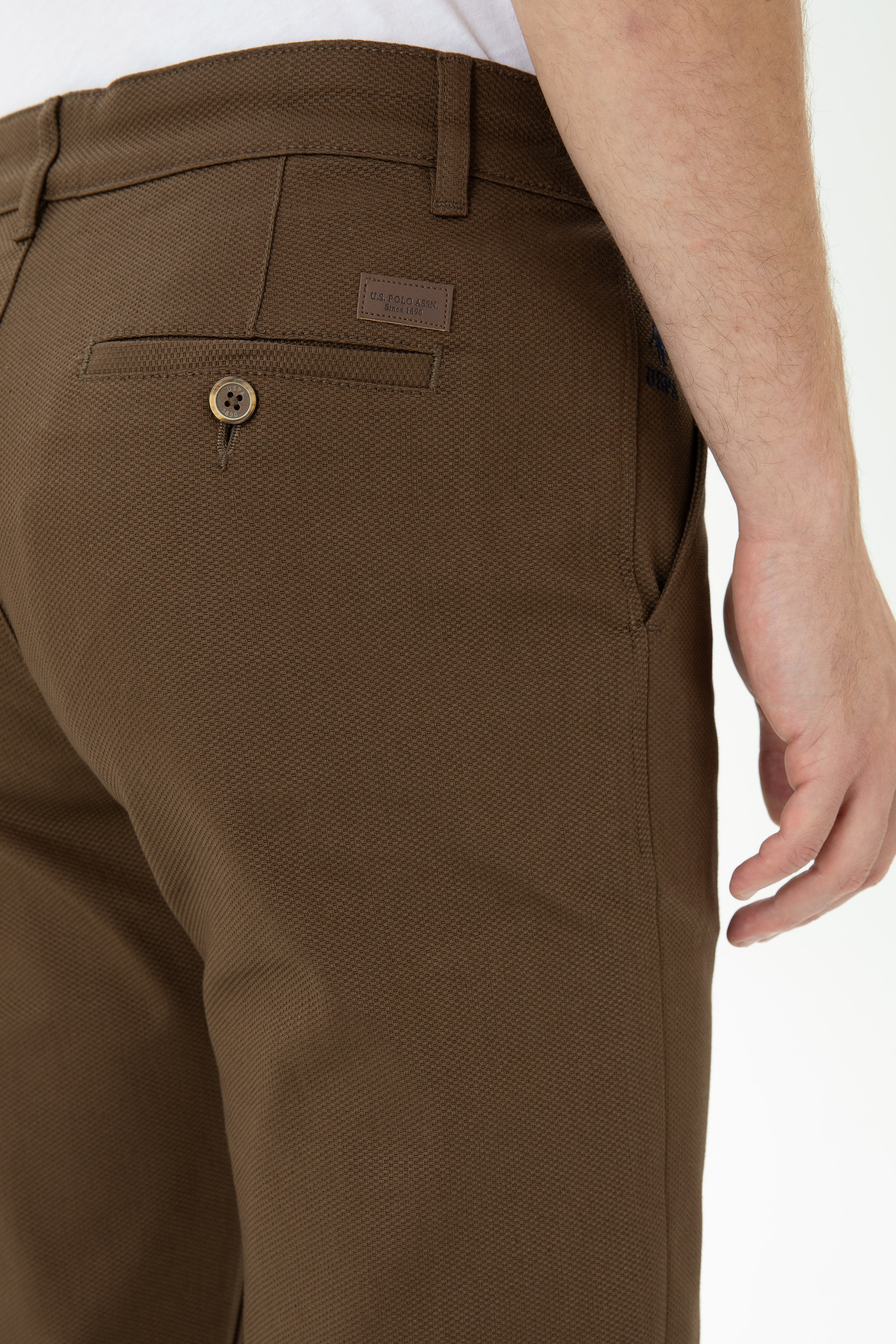 Erkek Slim Fit Coconut Kanvas Pantolon