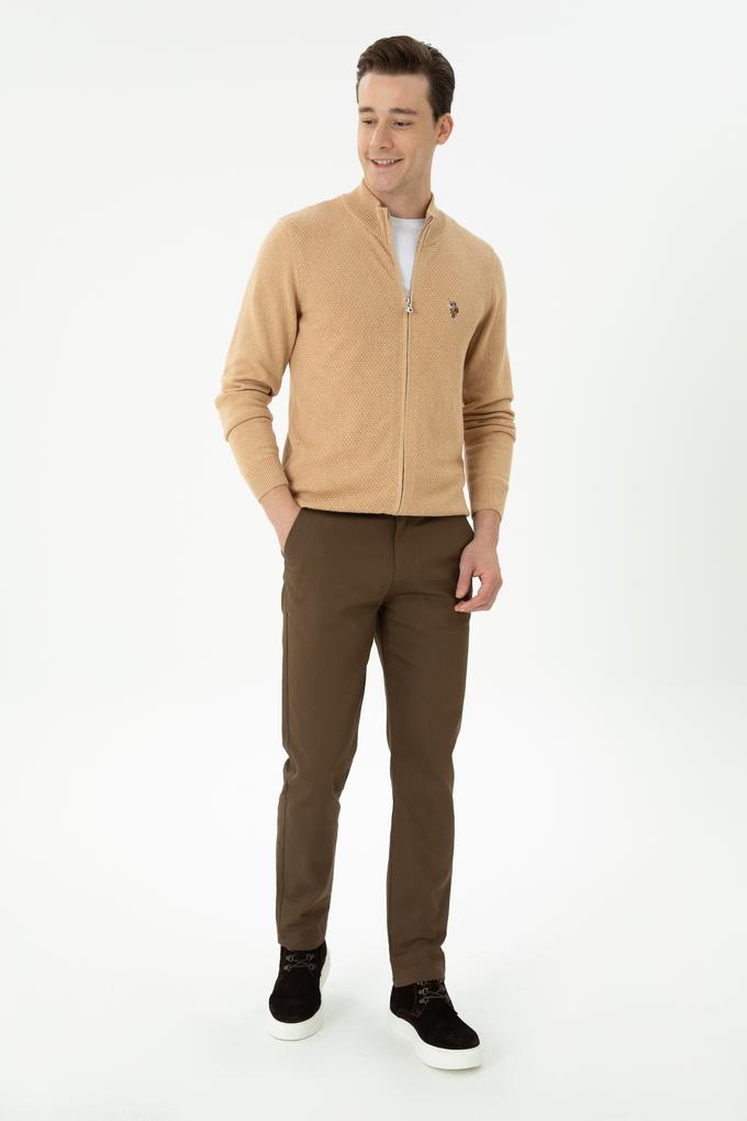 Erkek Slim Fit Coconut Kanvas Pantolon