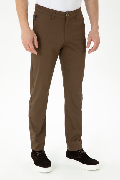 Erkek Slim Fit Coconut Kanvas Pantolon