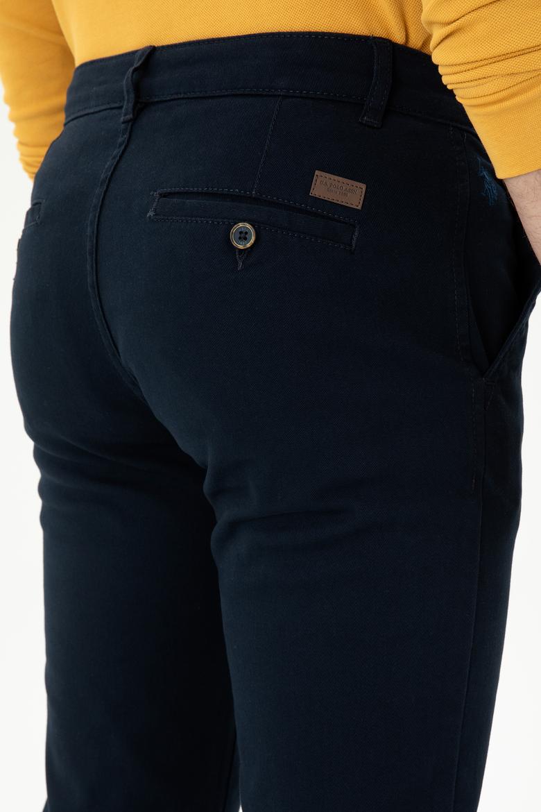 Erkek Slim Fit Lacivert Kanvas Pantolon - 50271467162