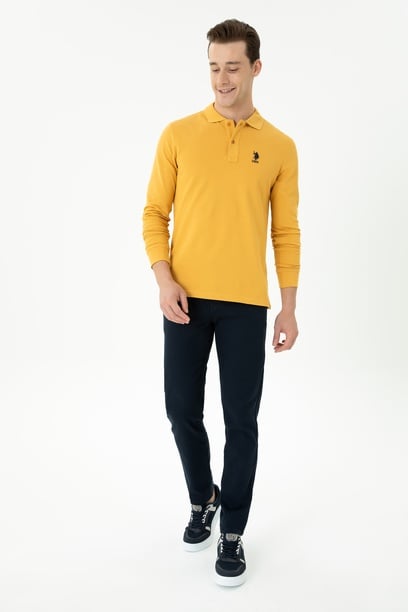 Erkek Slim Fit Lacivert Kanvas Pantolon