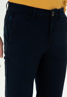 Erkek Slim Fit Lacivert Kanvas Pantolon - 50271467162