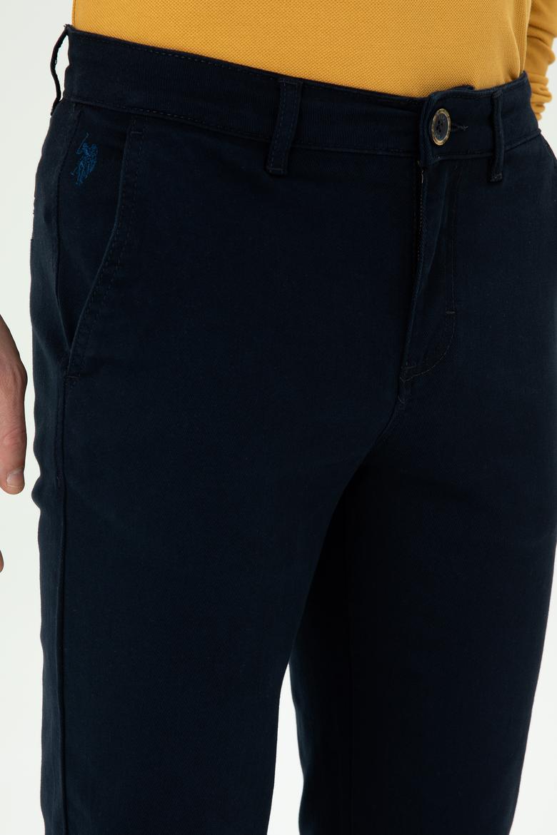 Erkek Slim Fit Lacivert Kanvas Pantolon - 50271467162